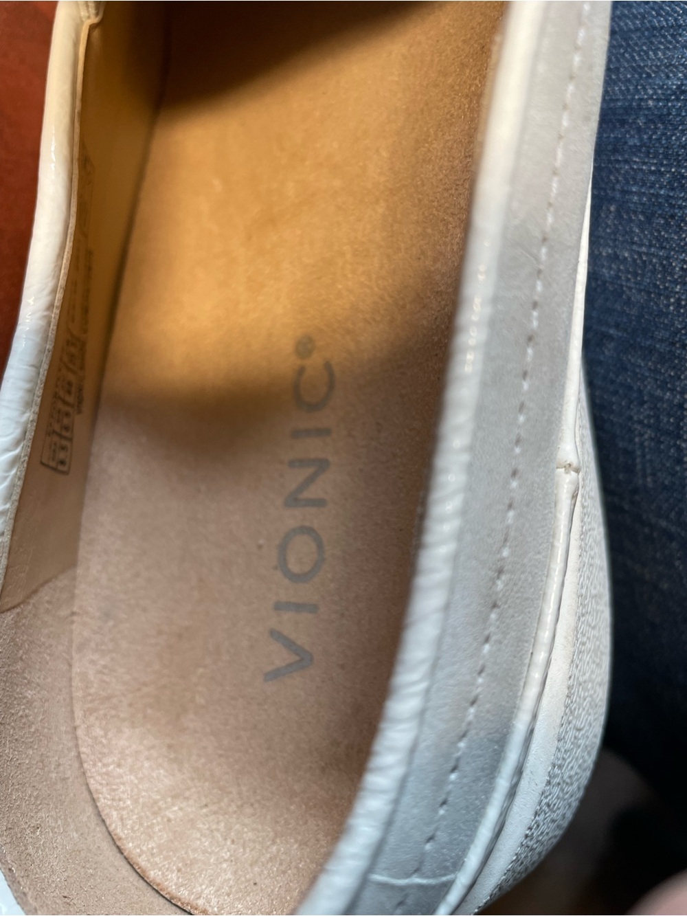 Vionic Effortless Nubuck Light Grey Leather Mule Sneakers Size 8.5 - Picture 3 of 16